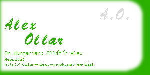 alex ollar business card